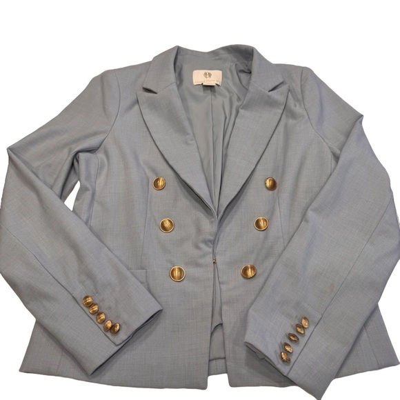 House of Harlow 1960 X Revolve Women’s Powder Blue Blazer Jacket Sz Medium - Picture 3 of 11